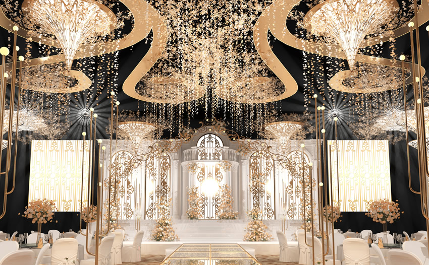 崇明花木兰喜事汇金色大厅效果展示